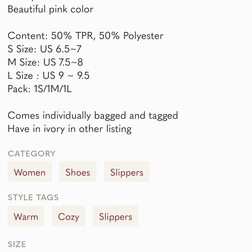 Pink Fuzzy slippers - Picture 6 of 6